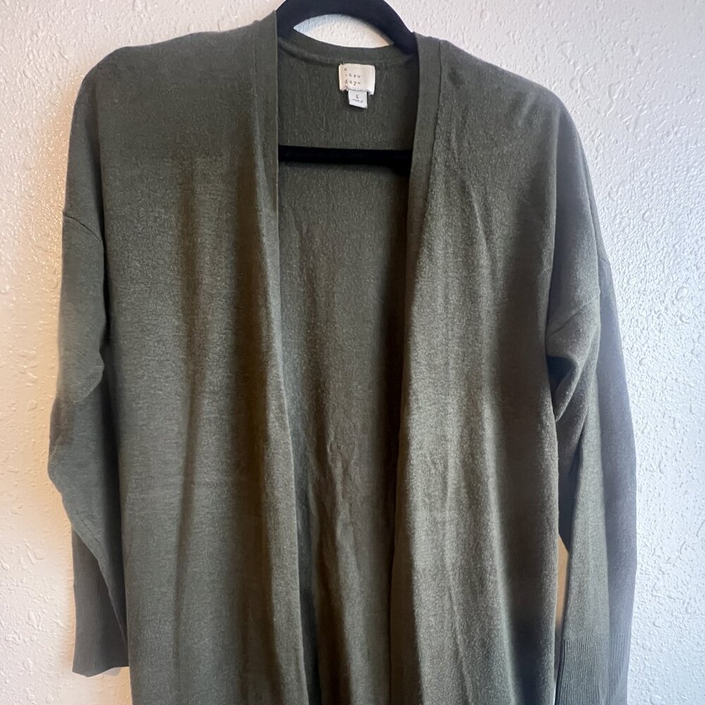 Olive green cardigan